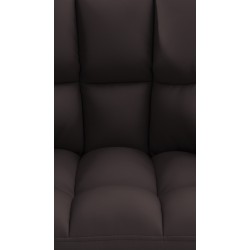 Taburete de bar Damaso de 4 pies, blanco y marrón