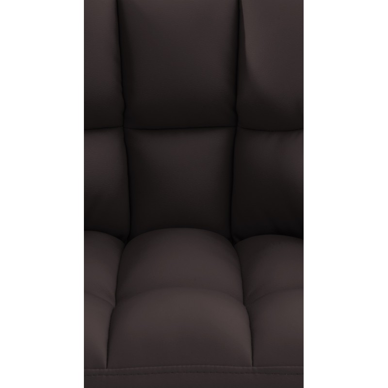 Taburete de bar Damaso de 4 pies, blanco y marrón