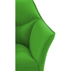 Taburete de bar Damaso de 4 patas, blanco y verde