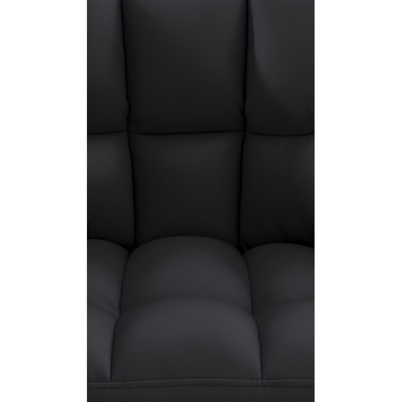 Taburete de bar Damaso de 4 patas, blanco y negro