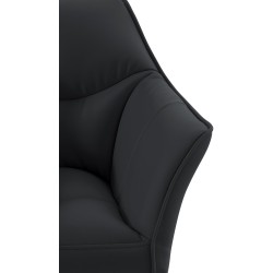 Taburete de bar Damaso de 4 patas, blanco y negro