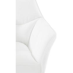 Taburete de bar Damaso de 4 patas, blanco