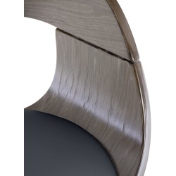 Taburete de bar Kingston C, negro/gris