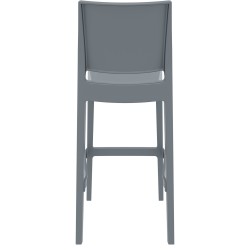 Juego de 2 taburetes de bar Maya de color gris oscuro