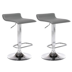 Juego de 2 taburetes de bar Dyn grises