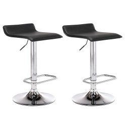 Juego de 2 taburetes de bar Dyn negros