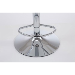 Juego de 2 taburetes de bar Las Vegas V2 en tela cromada marrón