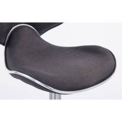 Juego de 2 taburetes de bar Las Vegas V2 en tela cromada gris oscuro