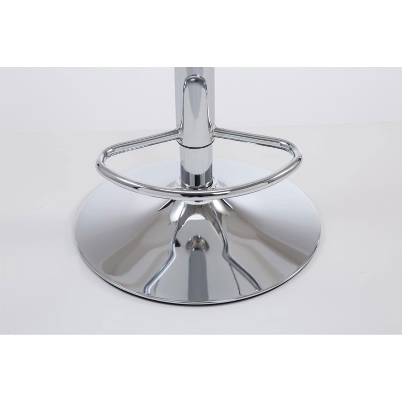 Juego de 2 taburetes de bar Las Vegas V2 en tela cromada gris oscuro