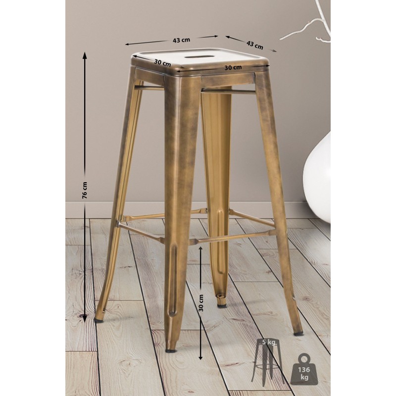 Taburete de bar Joshua V2 Gold