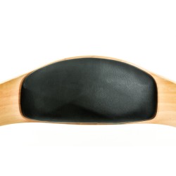 Juego de 2 taburetes de bar Kingston C en piel sintética natural/negra