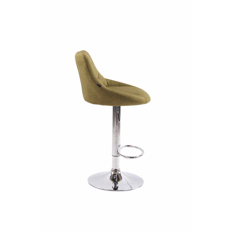 Juego de 2 taburetes de bar Lazio C de tela verde