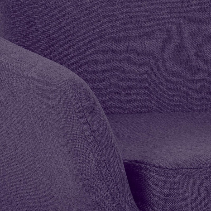 Juego de 2 taburetes de bar Grant en tela morada