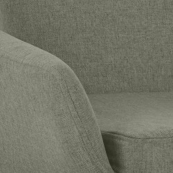 Juego de 2 taburetes de bar Grant en tela gris claro