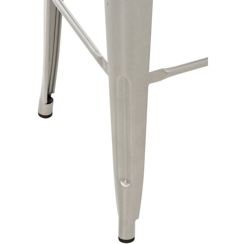 Juego de 2 taburetes de bar Mason plateados