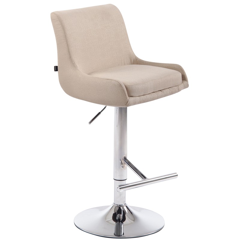 Taburete de bar Club en tela color crema C
