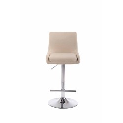 Taburete de bar Club en tela color crema C