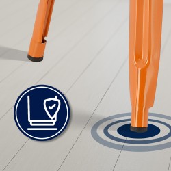 Juego de 2 taburetes de bar Joshua color naranja