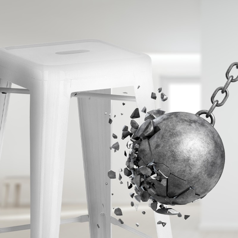 Juego de 2 taburetes de bar Joshua blancos