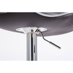 Juego de 2 taburetes de bar Las Vegas V2 en piel sintética marrón cromada