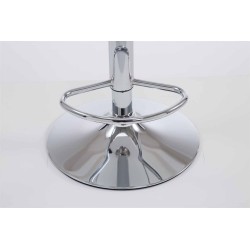 Juego de 2 taburetes de bar Las Vegas V2 en piel sintética cromada, rojo burdeos