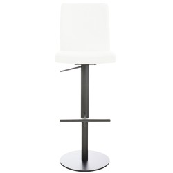 Taburete de bar Cádiz, piel sintética blanca y negra