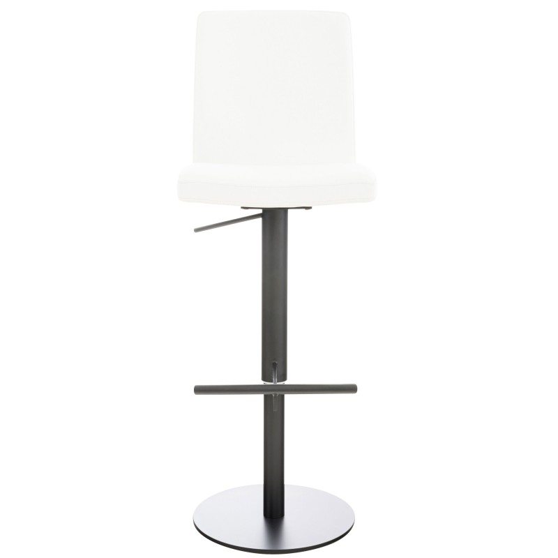 Taburete de bar Cádiz, piel sintética blanca y negra