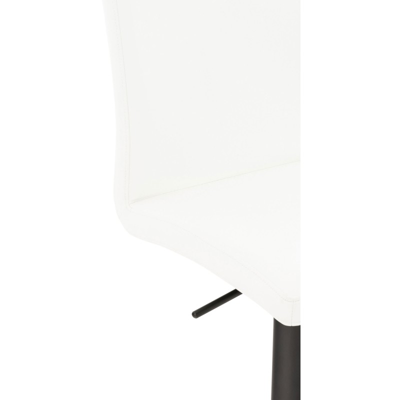 Taburete de bar Cádiz, piel sintética blanca y negra