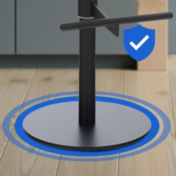 Taburete de bar Cádiz, tela gris oscuro y negra