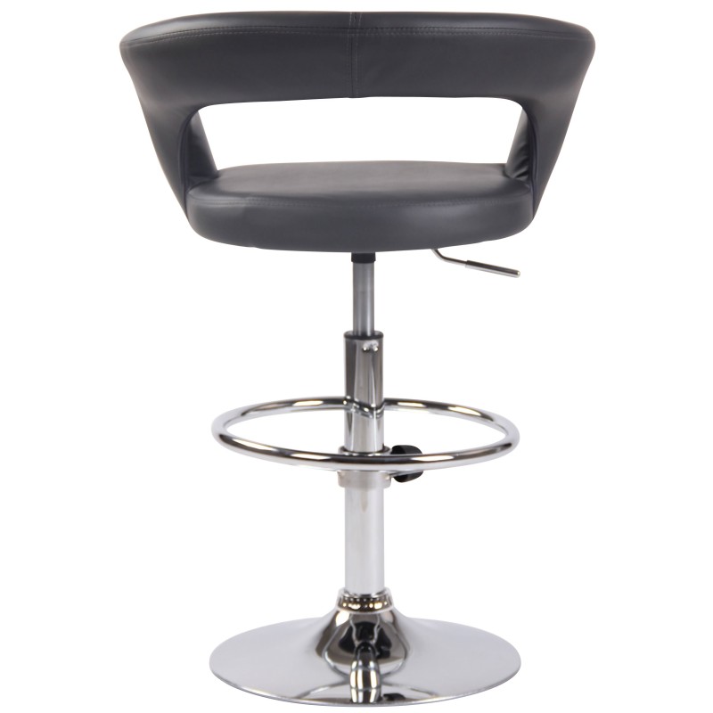 Taburete de bar Jaen en piel sintética gris