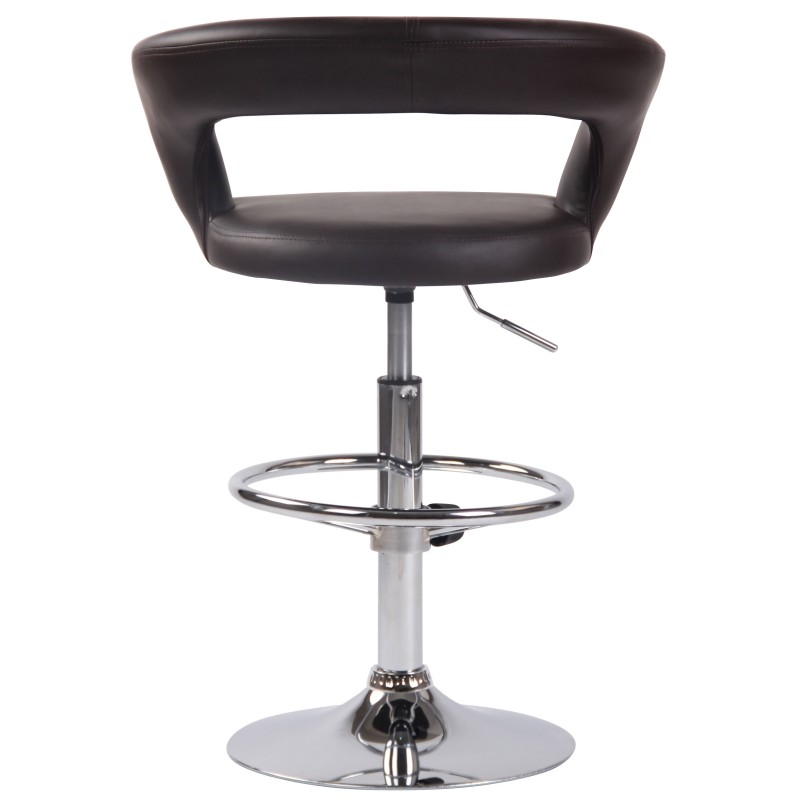 Taburete de bar Jaen en piel sintética marrón