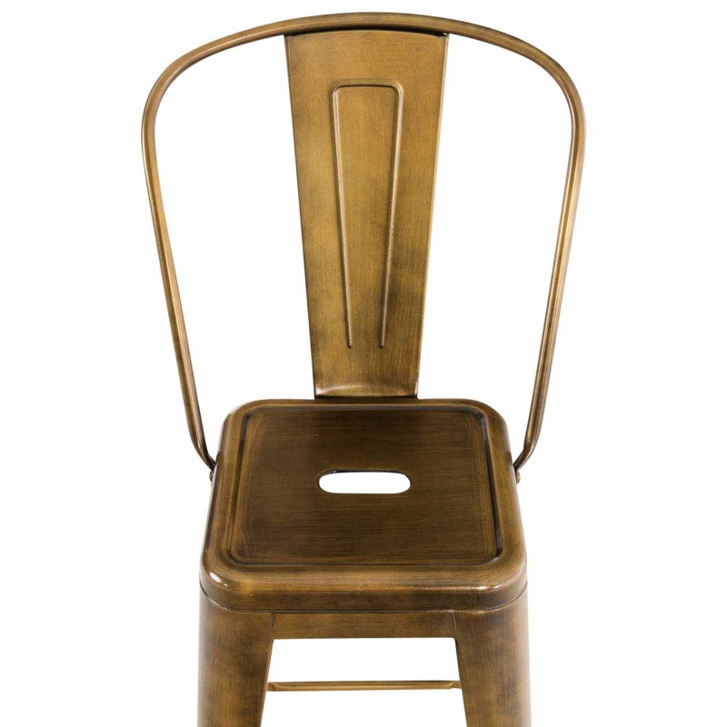 Juego de 4 taburetes de bar Aiden dorados