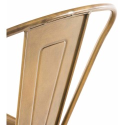 Juego de 4 taburetes de bar Aiden dorados