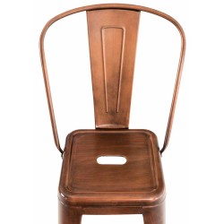 Juego de 4 taburetes de bar Aiden de cobre