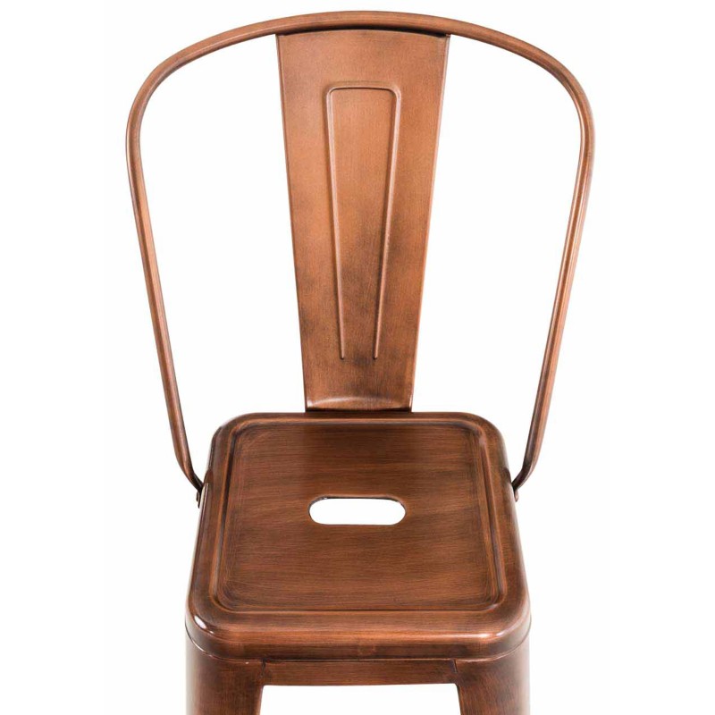 Juego de 4 taburetes de bar Aiden de cobre