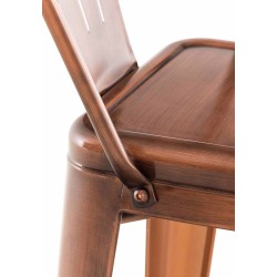 Juego de 4 taburetes de bar Aiden de cobre