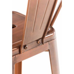 Juego de 4 taburetes de bar Aiden de cobre