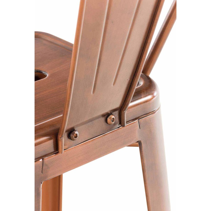 Juego de 4 taburetes de bar Aiden de cobre