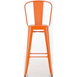 Juego de 4 taburetes de bar Aiden color naranja