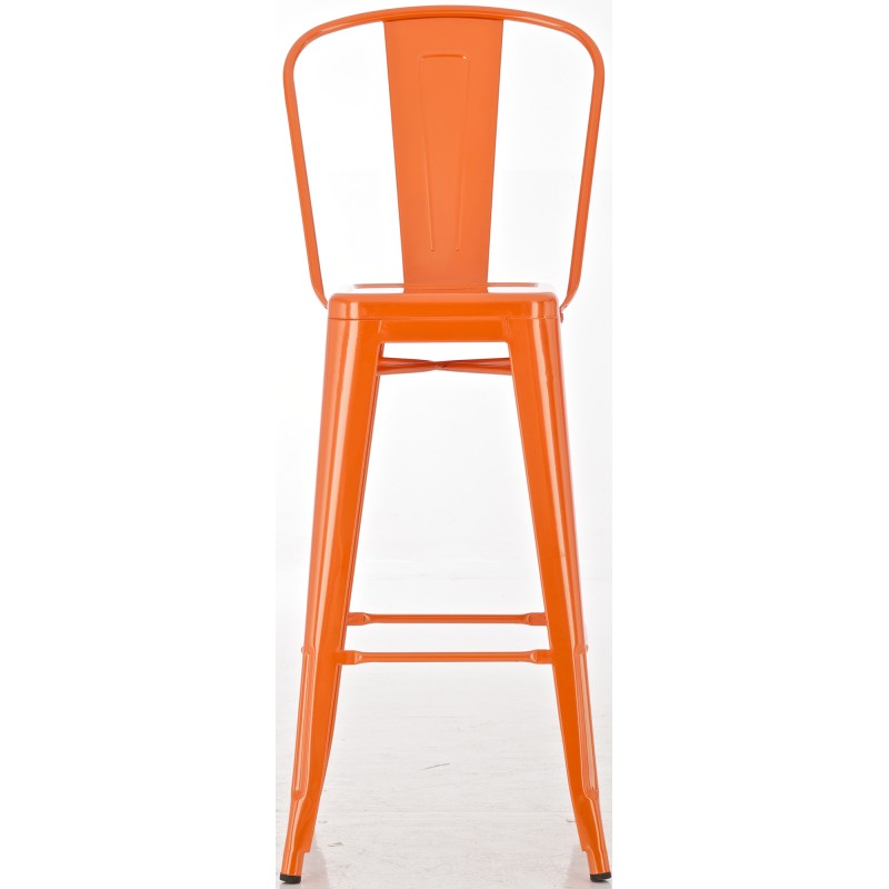 Juego de 4 taburetes de bar Aiden color naranja