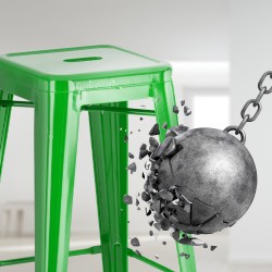 Juego de 4 taburetes de bar Joshua verdes