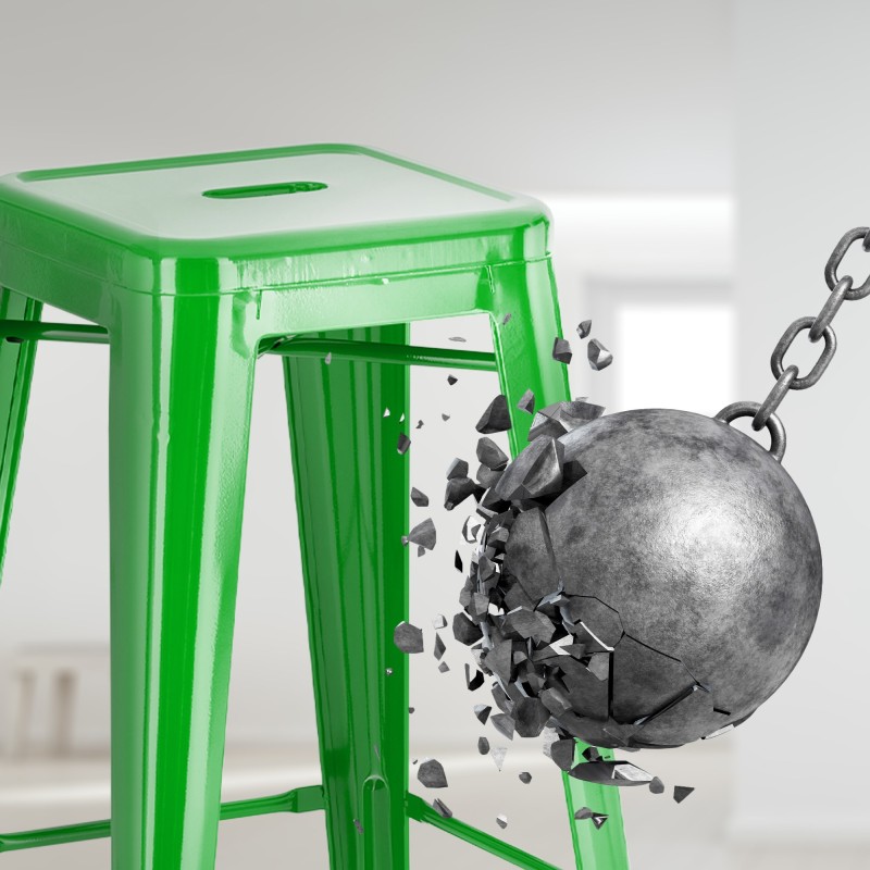 Juego de 4 taburetes de bar Joshua verdes