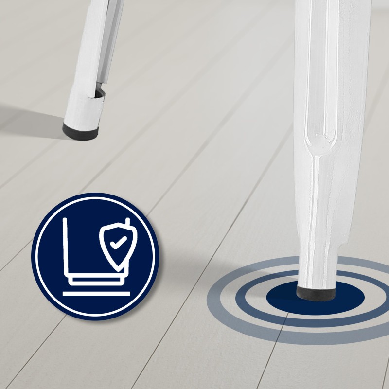 Juego de 4 taburetes de bar Joshua blancos