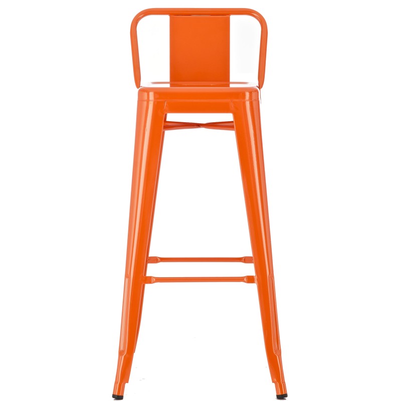 Juego de 4 taburetes de bar Mason de color naranja