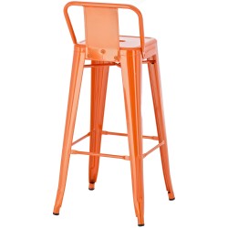 Juego de 4 taburetes de bar Mason de color naranja