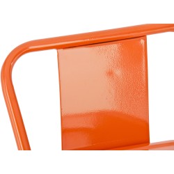 Juego de 4 taburetes de bar Mason de color naranja