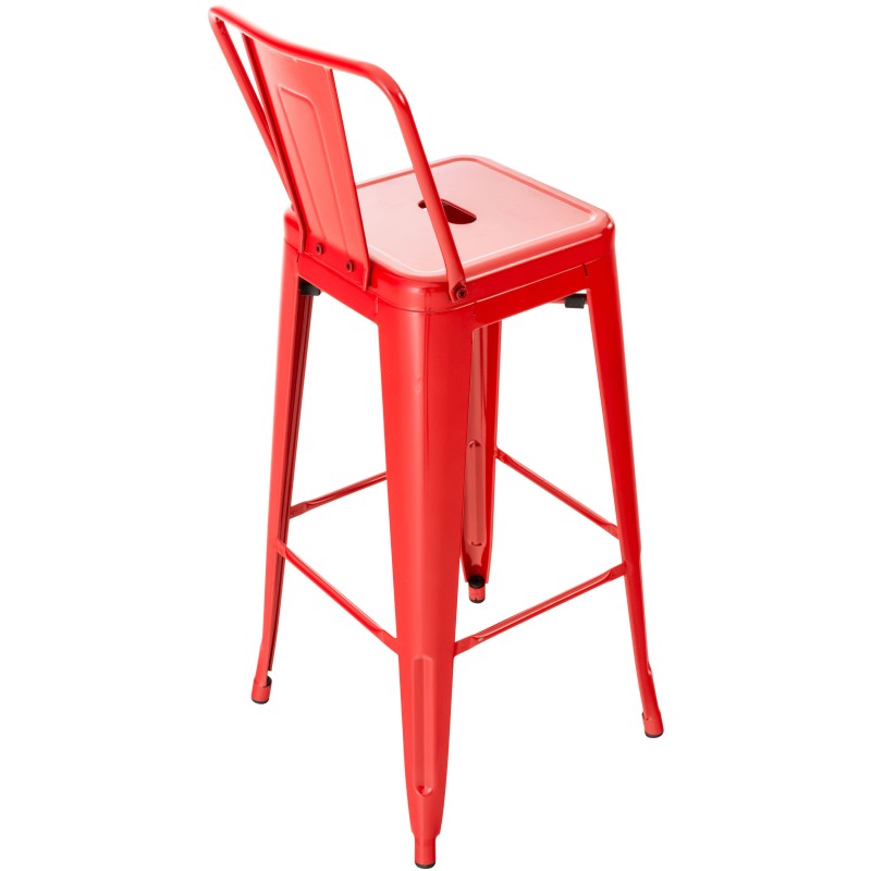 Juego de 4 taburetes de bar Mason rojos