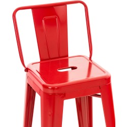 Juego de 4 taburetes de bar Mason rojos