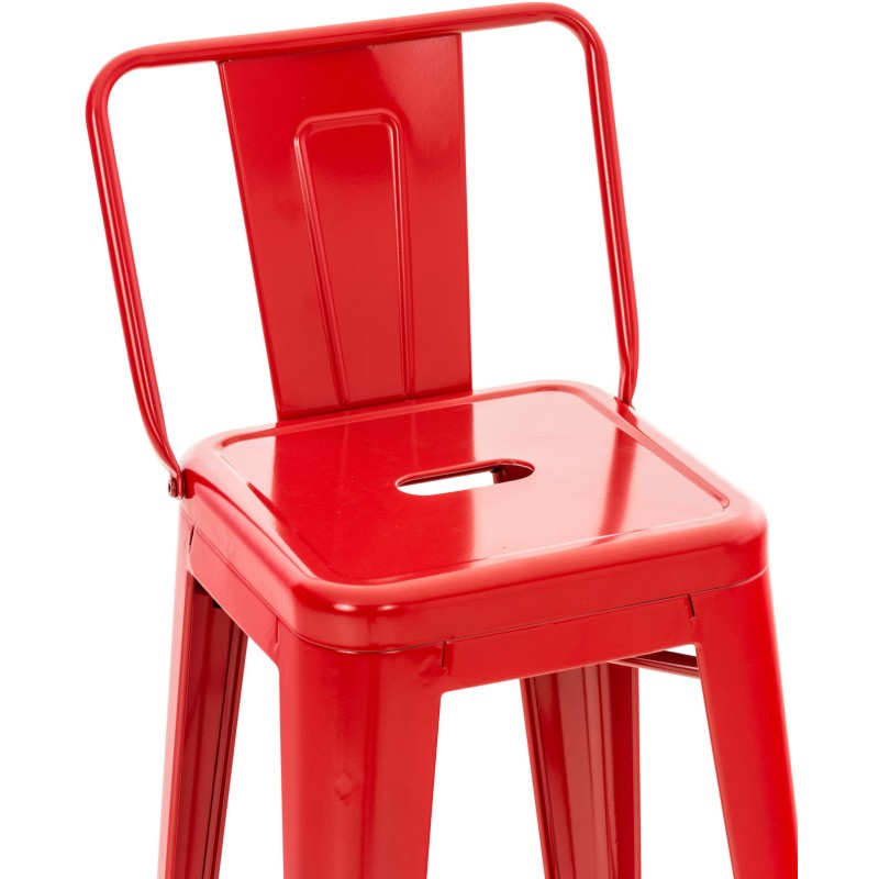 Juego de 4 taburetes de bar Mason rojos