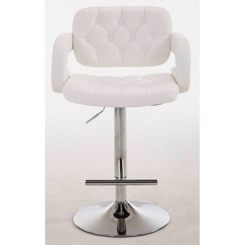 Juego de 2 taburetes de bar blancos Dublin C